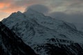 Soelden ski resort in winter at dawn Royalty Free Stock Photo