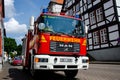 Soest, Germany - August 11, 2021: Fire department service truck (Feuerwehr