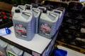 Soest, Germany - August 2, 2019: Liqui Moly 10W-40 Motor Oil for sale in the store Royalty Free Stock Photo