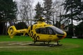 Soest, Germany - December 23, 2017: ADAC Medical emergency helicopter Luftrettung Eurocopter EC-135 P2