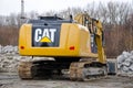 Soest, Germany - December 30, 2018: Cat 323 Hydraulic Excavator Caterpillar