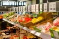 Soest, Germany - December 16, 2017: Shelves with food in LIDL. LIDL Stiftung & Co. KG Royalty Free Stock Photo