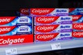 Soest, Germany - July 23, 2019: Colgate Toothpaste for sale Royalty Free Stock Photo