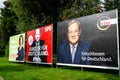 Soest, Germany - September 12, 2021: Election campaign posters of German political parties