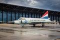 US Air Force Convair F-102A Delta Dagger interceptor jet aircraft in the colours of the Royalty Free Stock Photo