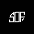 SOF letter logo design on black background. SOF creative initials letter logo concept. SOF letter design.SOF letter logo design on Royalty Free Stock Photo