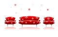 Sofa and armchair, christmas design