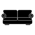Sofa comfor furniture pictogram Royalty Free Stock Photo