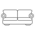 Sofa comfor furniture thin line Royalty Free Stock Photo