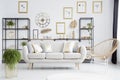 Gold living room interior Royalty Free Stock Photo