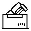 Sofa delivery icon outline vector. House relocation
