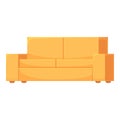 Sofa furniture icon cartoon vector. Couch office