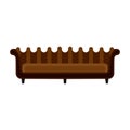 Sofa furniture vector icon front view illustration design. Living room interior seat element. Flat divan house cozy Royalty Free Stock Photo