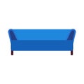 Sofa furniture vector icon front view illustration design. Living room interior seat element. Flat divan house cozy Royalty Free Stock Photo