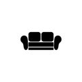 sofa glyph icon. Element of furniture icon for mobile concept and web apps. This sofa glyph icon can be used for web and mobile.