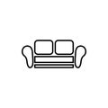 sofa glyph icon. Element of Furniture for mobile concept and web apps icon. Thin line icon for website design and development, app Royalty Free Stock Photo