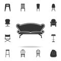 sofa icon. Detailed set of furniture icons. Premium quality graphic design. One of the collection icons for websites; web design; Royalty Free Stock Photo