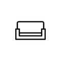 sofa icon. Element of minimalistic icons for mobile concept and web apps. Thin line icon for website design and development, app d Royalty Free Stock Photo