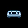 sofa icon in neon style. One of Furniture collection icon can be used for UI, UX