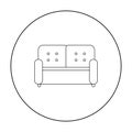 Sofa icon of vector illustration for web and mobile Royalty Free Stock Photo