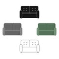 Sofa icon of vector illustration for web and mobile Royalty Free Stock Photo