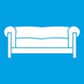 Sofa icon white Royalty Free Stock Photo