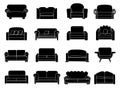 Sofa icons set