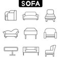 Sofa icons