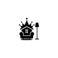 sofa king logo illustration interior design abstract furniture vector