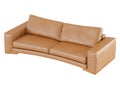 Sofa leather double on a white background Royalty Free Stock Photo