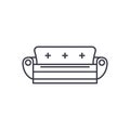 Sofa line icon concept. Sofa vector linear illustration, symbol, sign Royalty Free Stock Photo