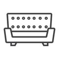 Sofa line icon, Furniture and interior