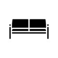 sofa minimalistic stylish glyph icon vector illustration
