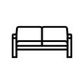 sofa minimalistic stylish line icon vector illustration