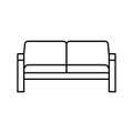 sofa minimalistic stylish line icon vector illustration