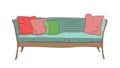 Sofa with pillows, vector Royalty Free Stock Photo