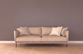 Sofa in room 3d render Royalty Free Stock Photo