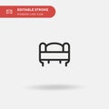 Sofa Simple vector icon. Illustration symbol design template for web mobile UI element. Perfect color modern pictogram on editable Royalty Free Stock Photo