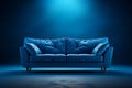 Sofa simplicity isolated blue for refined web pages and presentations