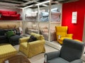 Sofas and armchairs colorful at Ikea