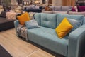 Sofas exhibited in the furniture store