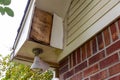 Soffit wood rotten on house Royalty Free Stock Photo