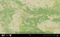Sofia outlined, Bulgaria. Topographic Humanitarian Royalty Free Stock Photo