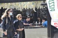 People enjoying the nice warm weather and open cafes in Sofia