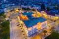 Sofia, Bulgaria, April 30, 2020: Aerial view of National Assembl Royalty Free Stock Photo