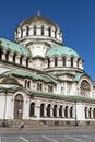 Amazing view of Cathedral Saint Alexander Nevski in Sofia, Bulgaria Royalty Free Stock Photo