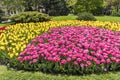 Garden in front of National Theatre Ivan Vazov in Sofia, Bulgaria Royalty Free Stock Photo