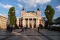 SOFIA, BULGARIA - APRIL 27, 2018: Ivan Vazov National Theatre in the city center of Sofia, Bulgaria. Royalty Free Stock Photo