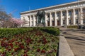 SOFIA, BULGARIA - APRIL 1, 2017: Spring view of National Library St. Cyril and St. Methodius in Sofia