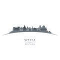 Sofia Bulgaria city silhouette white background Royalty Free Stock Photo
